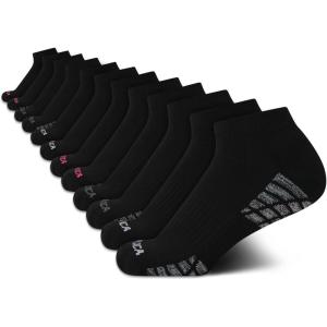 image:imageNautica Womens Quarter Cut Moisture Control Athletic Socks with Cushioned Comfort 12 PackSolid Black
