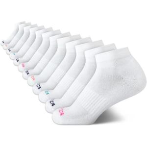 image:imageNautica Womens Quarter Cut Moisture Control Athletic Socks with Cushioned Comfort 12 PackSolid White