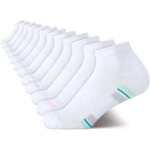 image:imageNautica Womens Quarter Cut Moisture Control Athletic Socks with Cushioned Comfort 12 PackWhite Pink