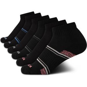 image:imageNautica Womens Quarter Socks  6 Pack Cushioned Athletic Performance Breathable Mesh Womens Ankle Socks Sizes 410Black Logo