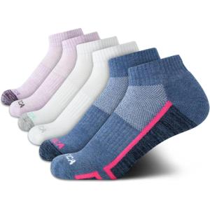 image:imageNautica Womens Quarter Socks  6 Pack Cushioned Athletic Performance Breathable Mesh Womens Ankle Socks Sizes 410Denim Assorted