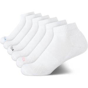 image:imageNautica Womens Quarter Socks  6 Pack Cushioned Athletic Performance Breathable Mesh Womens Ankle Socks Sizes 410Pure White