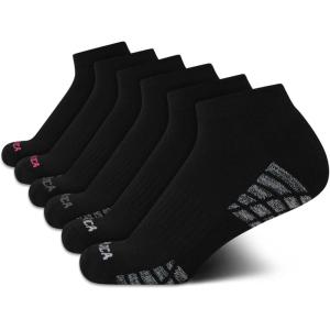 image:imageNautica Womens Quarter Socks  6 Pack Cushioned Athletic Performance Breathable Mesh Womens Ankle Socks Sizes 410Solid Black