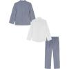 image:imageNautica Boys 4piece Suit Set with Dress Shirt Tie Jacket and PantsBlue Sharkskin