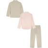 image:imageNautica Boys 4piece Suit Set with Dress Shirt Tie Jacket and PantsKhaki Linen
