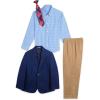 image:imageNautica Boys 4piece Suit Set with Dress Shirt Tie Jacket and PantsNavyKhaki