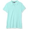 image:imageNautica Womens 5Button Short Sleeve Breathable 100 Cotton Polo ShirtAruba Blue