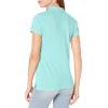 image:imageNautica Womens 5Button Short Sleeve Breathable 100 Cotton Polo ShirtAruba Blue