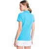 image:imageNautica Womens 5Button Short Sleeve Breathable 100 Cotton Polo ShirtAzure Blue