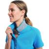 image:imageNautica Womens 5Button Short Sleeve Breathable 100 Cotton Polo ShirtAzure Blue