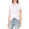 image:imageNautica Womens 5Button Short Sleeve Breathable 100 Cotton Polo ShirtBright White