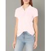 image:imageNautica Womens 5Button Short Sleeve Breathable 100 Cotton Polo ShirtCradle Pink