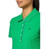image:imageNautica Womens 5Button Short Sleeve Breathable 100 Cotton Polo ShirtFern