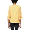 image:imageNautica Womens 5Button Short Sleeve Breathable 100 Cotton Polo ShirtGolden Glow Multi