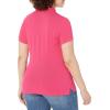 image:imageNautica Womens 5Button Short Sleeve Breathable 100 Cotton Polo ShirtLeis Pink
