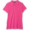 image:imageNautica Womens 5Button Short Sleeve Breathable 100 Cotton Polo ShirtLeis Pink