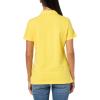 image:imageNautica Womens 5Button Short Sleeve Breathable 100 Cotton Polo ShirtLemon Zest