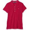 image:imageNautica Womens 5Button Short Sleeve Breathable 100 Cotton Polo ShirtNautica Red