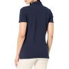 image:imageNautica Womens 5Button Short Sleeve Breathable 100 Cotton Polo ShirtNight Sky