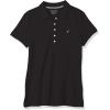 image:imageNautica Womens 5Button Short Sleeve Breathable 100 Cotton Polo ShirtTrue Black