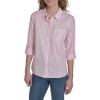 image:imageNautica Womens Button Front Long Sleeve Roll Tab ShirtEnglish Rose Combo