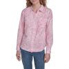image:imageNautica Womens Button Front Long Sleeve Roll Tab ShirtEnglish Rose Multi