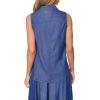image:imageNautica Womens Button Front Long Sleeve Roll Tab ShirtMedium Azure