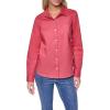 image:imageNautica Womens Button Front Long Sleeve Roll Tab ShirtMineral Red