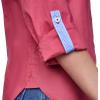 image:imageNautica Womens Button Front Long Sleeve Roll Tab ShirtMineral Red
