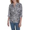 image:imageNautica Womens Button Front Long Sleeve Roll Tab ShirtNight Sky Bright White