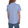 image:imageNautica Womens Button Front Short Sleeve Camp ShirtBlueWhite