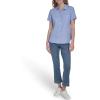 image:imageNautica Womens Button Front Short Sleeve Camp ShirtBlueWhite