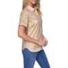 image:imageNautica Womens Button Front Short Sleeve Camp ShirtDeep Maize Multi