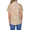 image:imageNautica Womens Button Front Short Sleeve Camp ShirtDeep Maize Multi