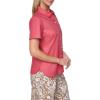 image:imageNautica Womens Button Front Short Sleeve Camp ShirtMineral Red