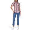 image:imageNautica Womens Button Front Short Sleeve Camp ShirtMineral Red Multi