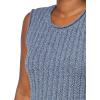 image:imageNautica Womens Cable Shell Solid Sleeveless SweaterHarbor Night Wash White