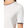 image:imageNautica Womens Crew Neck Solid Short Sleeve SweaterBright WhiteNight Sky