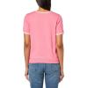 image:imageNautica Womens Crew Neck Solid Short Sleeve SweaterPeony Ivory