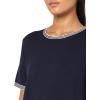 image:imageNautica Womens Crew Neck Solid Short Sleeve SweaterSky Captain Ivory