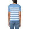 image:imageNautica Womens Crew Neck Stripe Short Sleeve SweaterBlue Haze Ivory