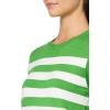 image:imageNautica Womens Crew Neck Stripe Short Sleeve SweaterNew Leaf Ivory