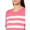 image:imageNautica Womens Crew Neck Stripe Short Sleeve SweaterRosette Multi