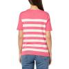 image:imageNautica Womens Crew Neck Stripe Short Sleeve SweaterRosette Multi