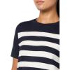 image:imageNautica Womens Crew Neck Stripe Short Sleeve SweaterSky Captain Ivory