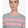 image:imageNautica Womens Crewneck Stripe Long Sleeve Crewneck SweaterMist Heather Multi
