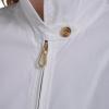 image:imageNautica Womens Long Sleeve Cotton Collared Zip Front JacketBright White