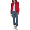 image:imageNautica Womens Long Sleeve Cotton Collared Zip Front JacketScarlet
