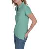 image:imageNautica Womens Polo Short Sleeve Button Placket PoloCrme De Menthe