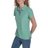 image:imageNautica Womens Polo Short Sleeve Button Placket PoloCrme De Menthe